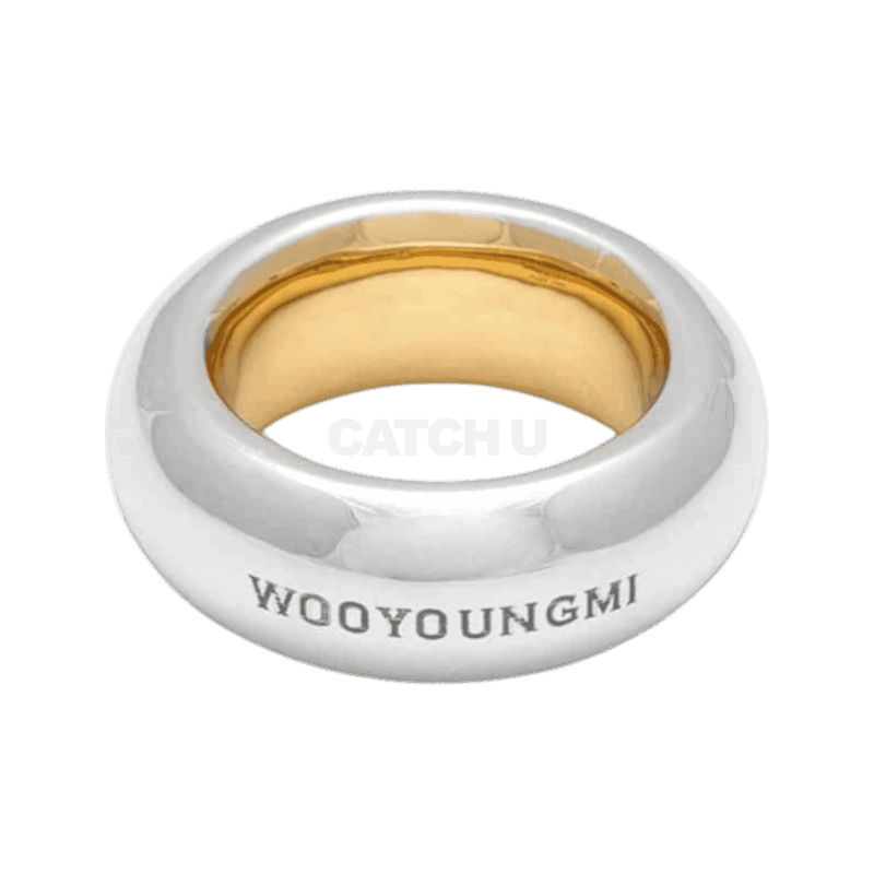 우영미 실버 볼드 라운드 링 JNYNRG22003T XS, S, M, L, XL