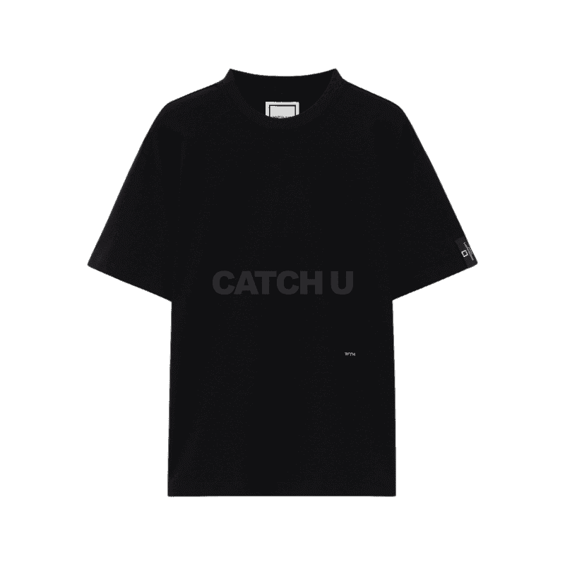 우영미 블랙 스트랩 디테일 티셔츠 M253TS10715B 34, 36