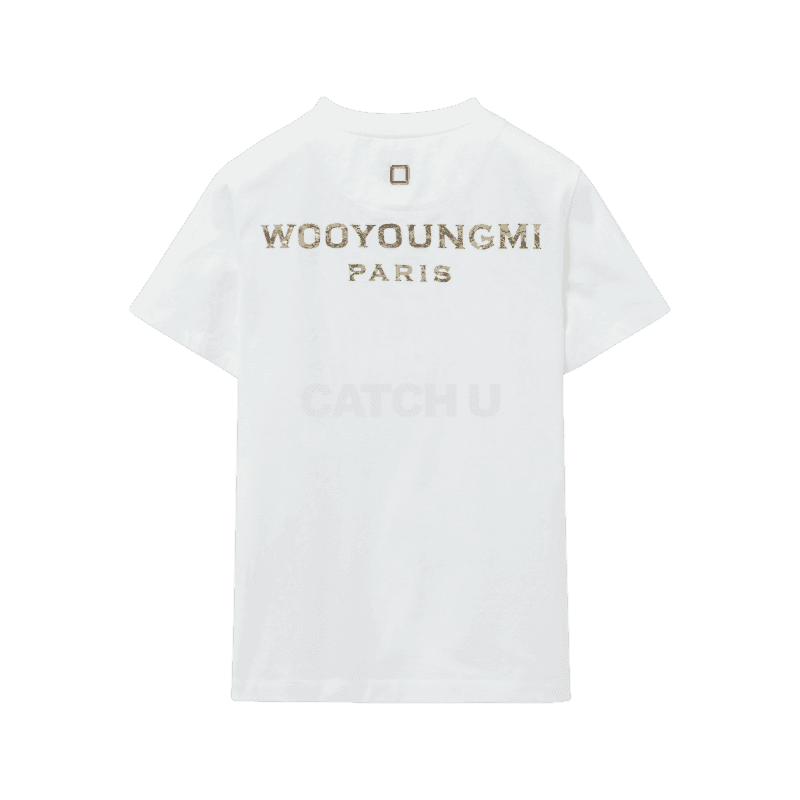 우영미 화이트 자개 백로고 티셔츠 M251TS11701W 34, 36, 38