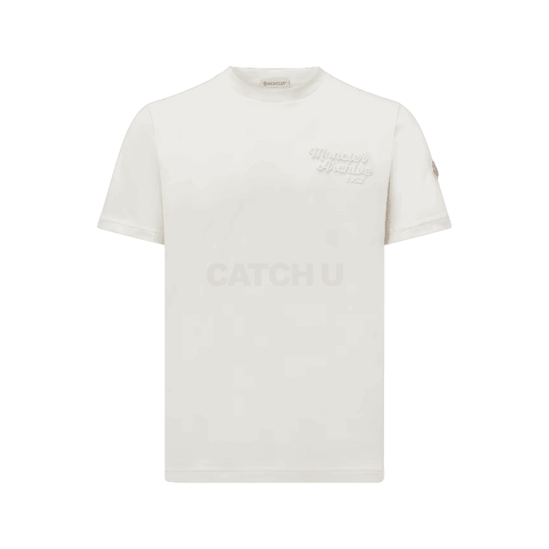 몽클레어 로고 자수 코튼 티셔츠 K10918C0006389AJS