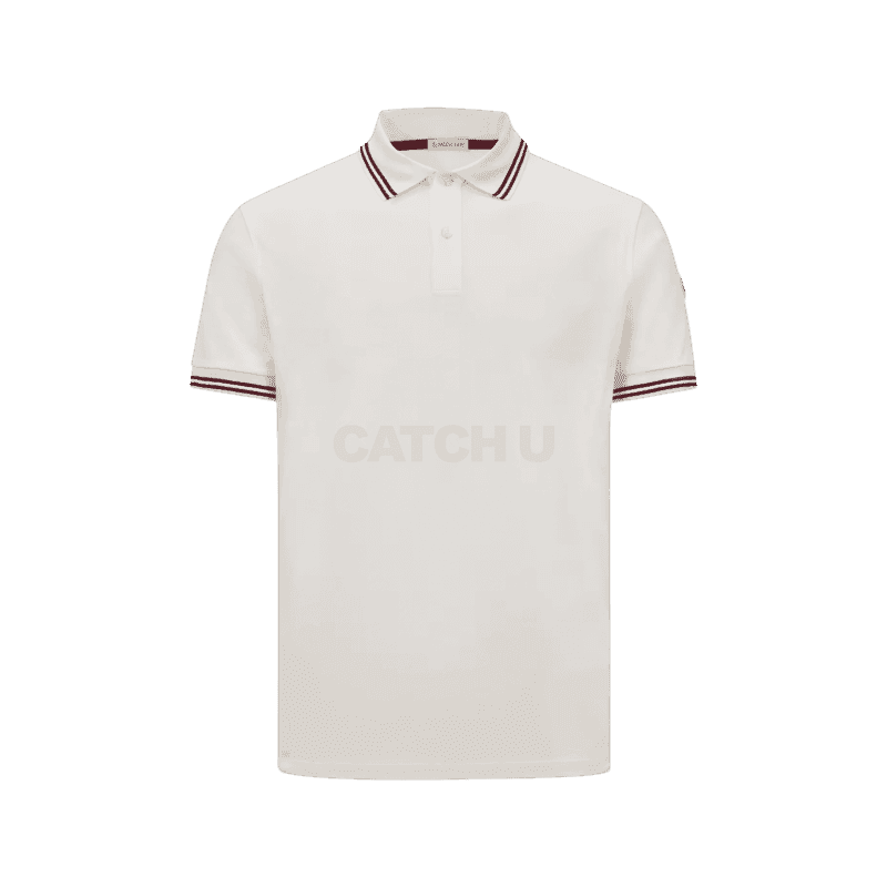 몽클레어 스트라이프 트리밍 코튼 피케 폴로 셔츠 K10918A0000789A16