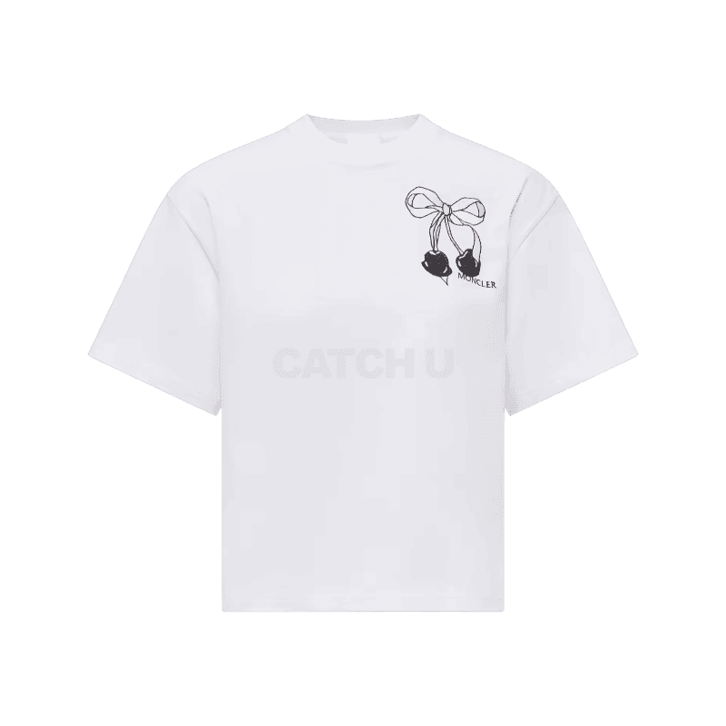 몽클레어 자수 체리 로고 코튼 티셔츠 K20938C0001189AUG