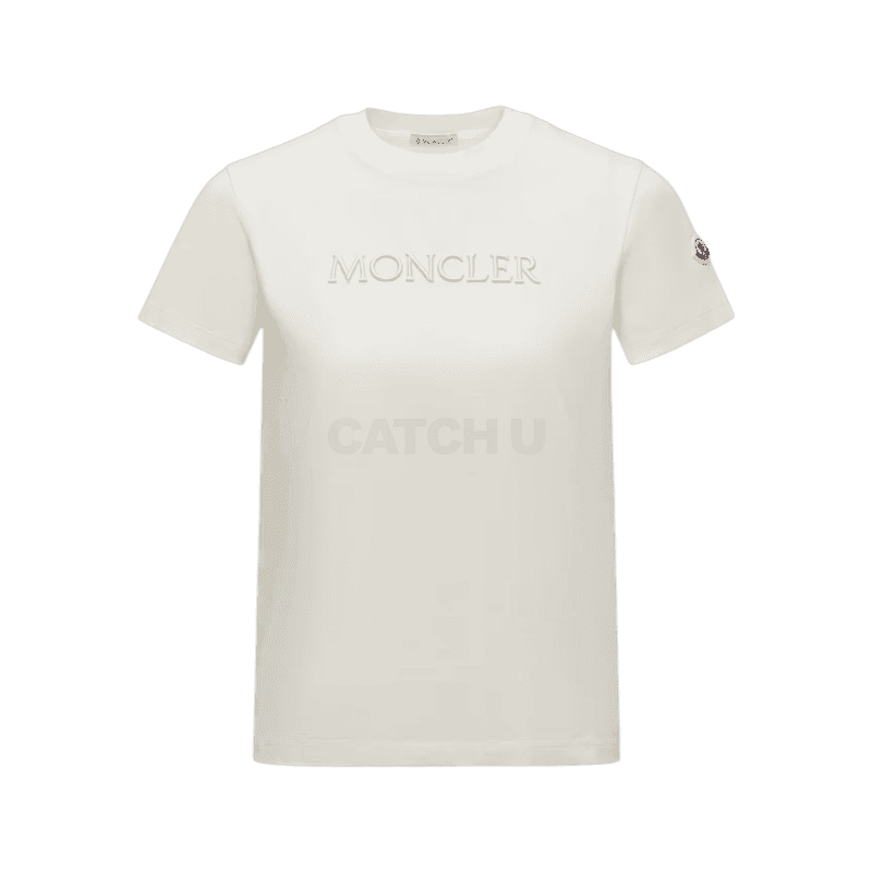 몽클레어 자수 토널 로고 코튼 티셔츠 K10938C0000889AUO