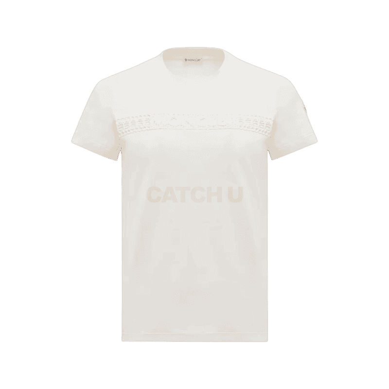 몽클레어 로고 자수 코튼 티셔츠 K10938C0004489AUO