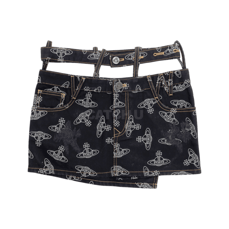 비비안웨스트우드 (19030017 W00XN N301)(더블 웨이스트밴드 폼 스커트) 25 , 26 , 27 [직매입정품]