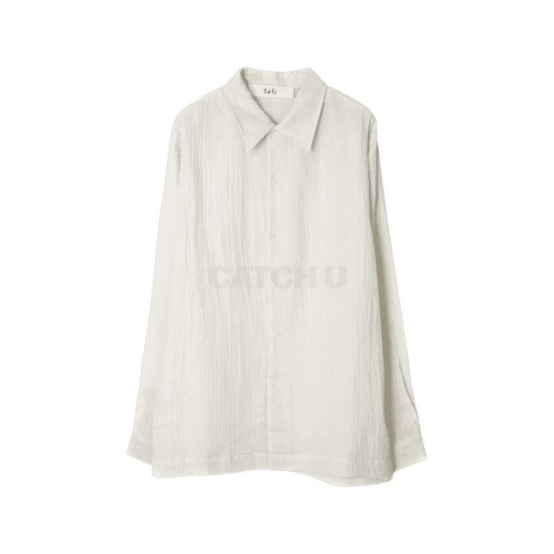 세퍼 RIPLEY SHIRT - PLEATED WHITE(리플리 셔츠) 95 , 100 [직매입정품]