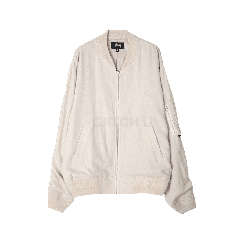 스투시 LINEN BEACH BOMBER (115703 NATURAL)(리넨 비치 봄버 자켓) 95 , 100 [직매입정품]