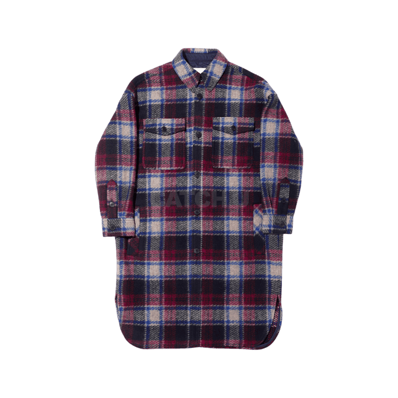 이자벨마랑 KOTAJOT (MA0070HA A1D20H BURD)(KOTAJOT 체크 코트) 100 , 105 , 110 [직매입정품]