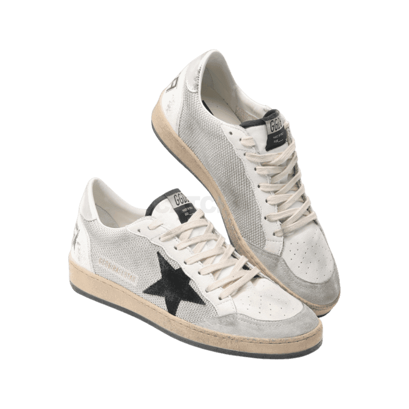 골든구스 볼스타 스니커즈 실버탭 블랙 스타 (GMF00117 F003215 81780) 265, 270 [직매입정품]