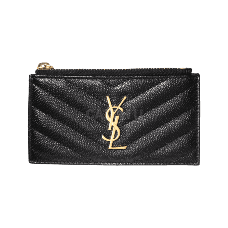 생로랑 모노그램 지퍼 카드 지갑 (607915 BOW01 1000) [직매입정품]