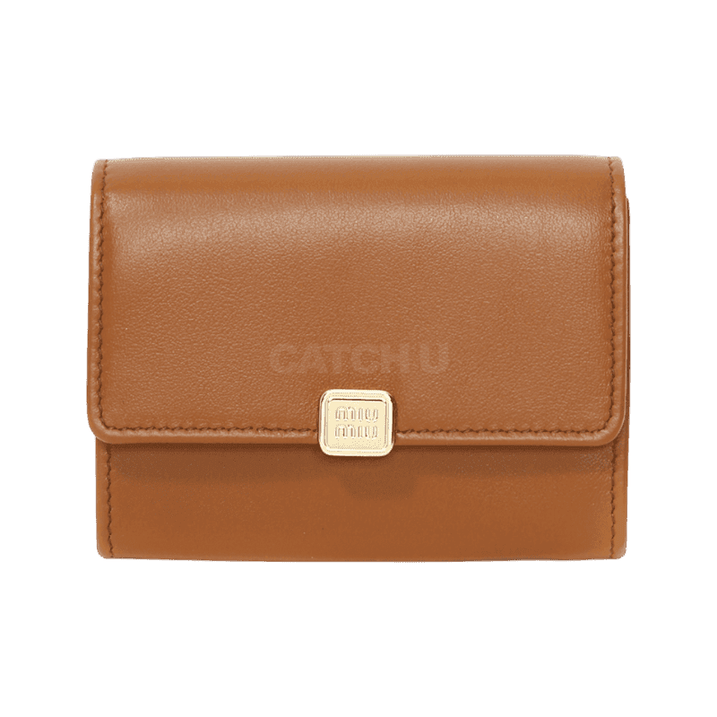 미우미우 소프트 레더 메탈 로고 카드 지갑 (5MC104 2CVX F0046) [직매입정품]