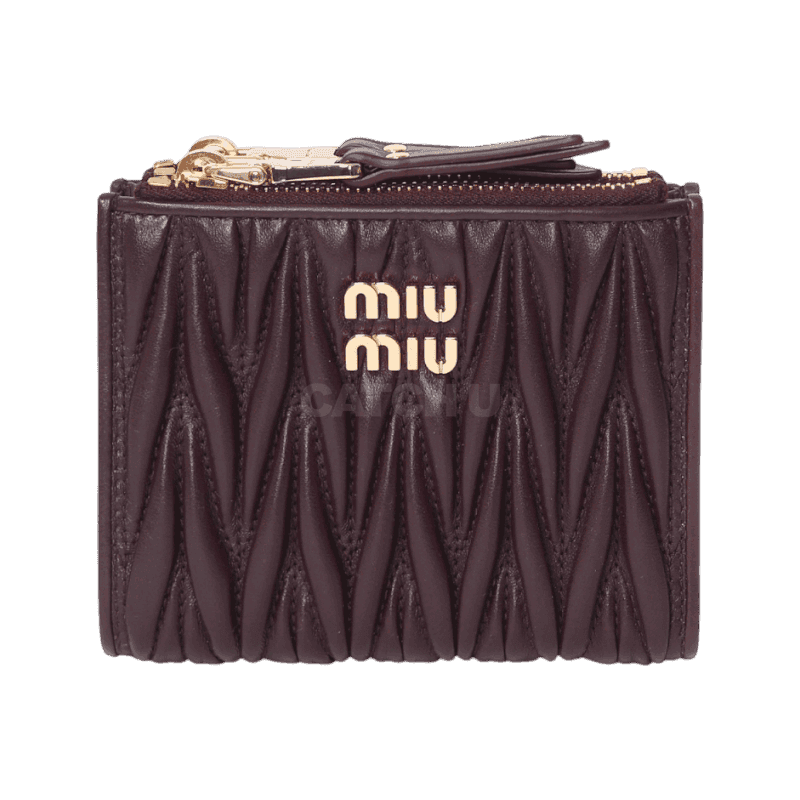 미우미우 스몰 마테라쎄 나파 가죽 지갑 (5ML024 AFPP F0NBL) [직매입정품]