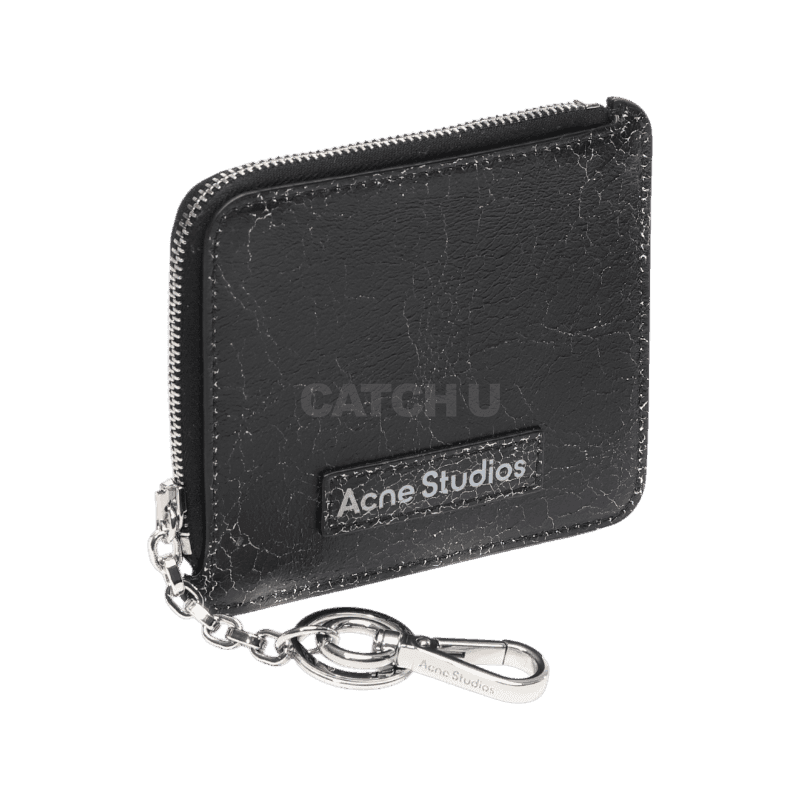 아크네 스튜디오 지퍼 로고 가죽 지갑 (CG0242 900) [직매입정품]