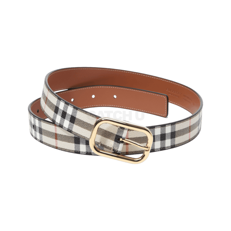 버버리 checkered leather belt (8066059)(체크 레더 벨트) [직매입정품]