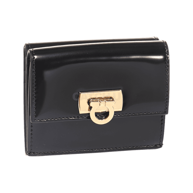 페라가모 220434 760658 간치니 잠금장치 컴팩트 월렛 (220434 760658) [직매입정품]