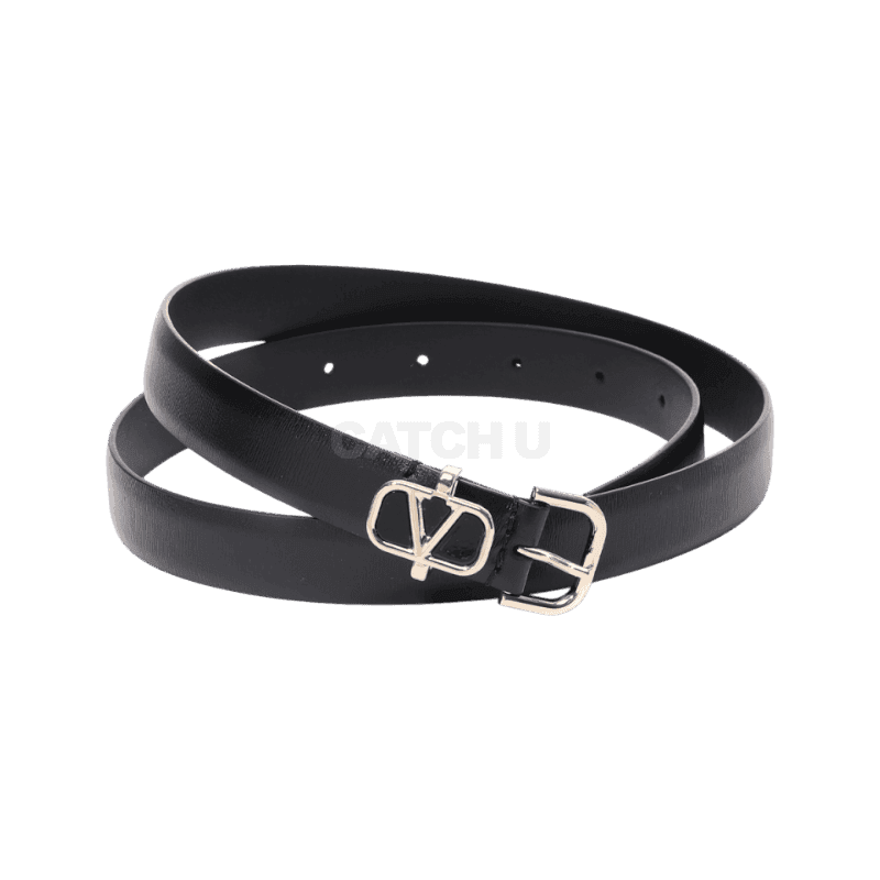 발렌티노 V 로고 레더 벨트 (3W0T0SE9 LCF 0NO / 3W2T0SE9 LCF 0NO) 28~32 , 29~33 [직매입정품]