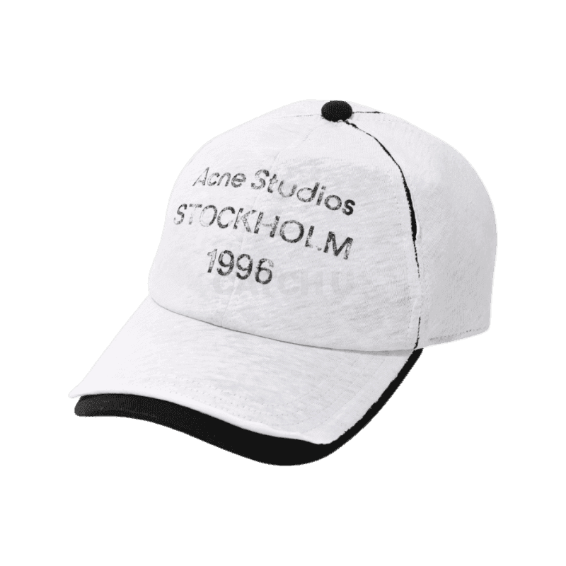 아크네 스튜디오 Logo Stamp Cap (C40370 100)(로고 스탬프 캡) [직매입정품]