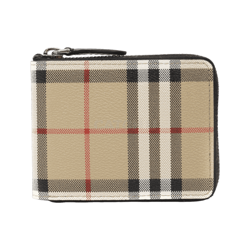 버버리 Check Classic Zipper Half Wallet (8084171)(체크 클래식 지퍼 반지갑) [직매입정품]