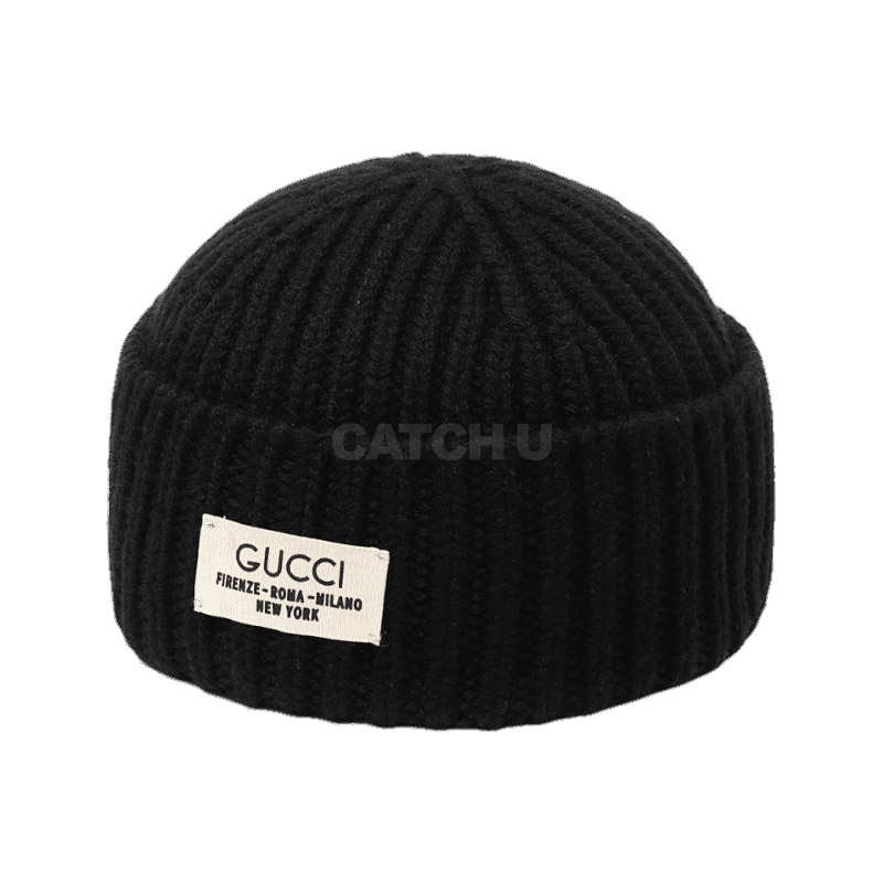 구찌 리브 울 라벨 햇 (759059 4GAG4 1000) [직매입정품]