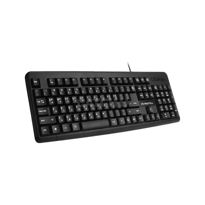 맥스틸 USB 유선 일반형 키보드, 블랙, MO-K100U
