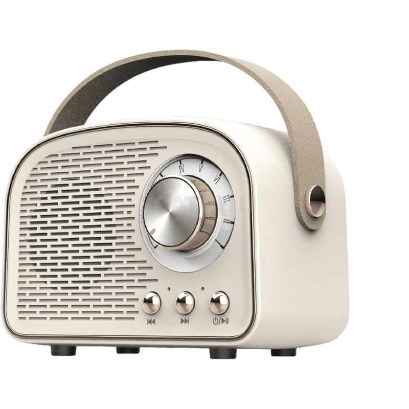 케미 레트로 블루투스 스피커 HIBS-MR01, 아이보리