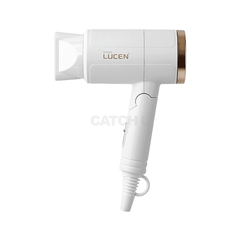 LUCEN 펄코팅 접이식 헤어 드라이기 LU-701 1100W, 화이트