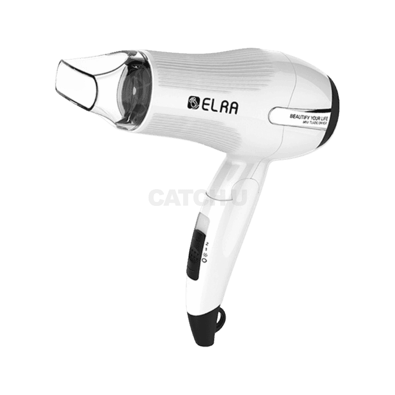엘라 터보 접이식 헤어드라이기 EHD-1243 1200W, 화이트