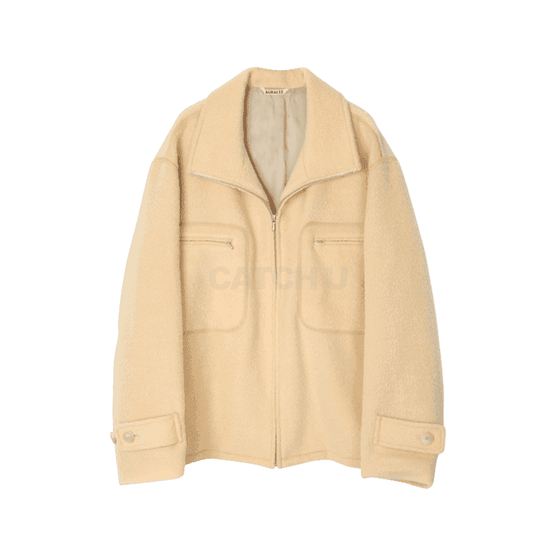 오라리 (A23AB01AJ)(브러시드 수리 알파카 모헤어 자카드 짚 블루종) 102 , 107 [직매입 정품]