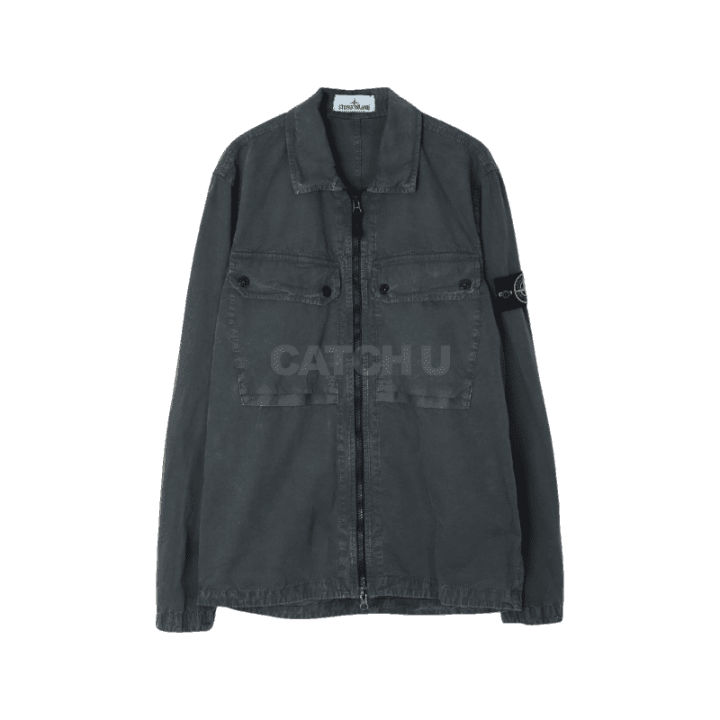 스톤아일랜드 (7915102WN V0162)(올드 이펙트 브러쉬드 오가닉 코튼 캔버스 오버셔츠_레귤러핏) 90 [직매입 정품]