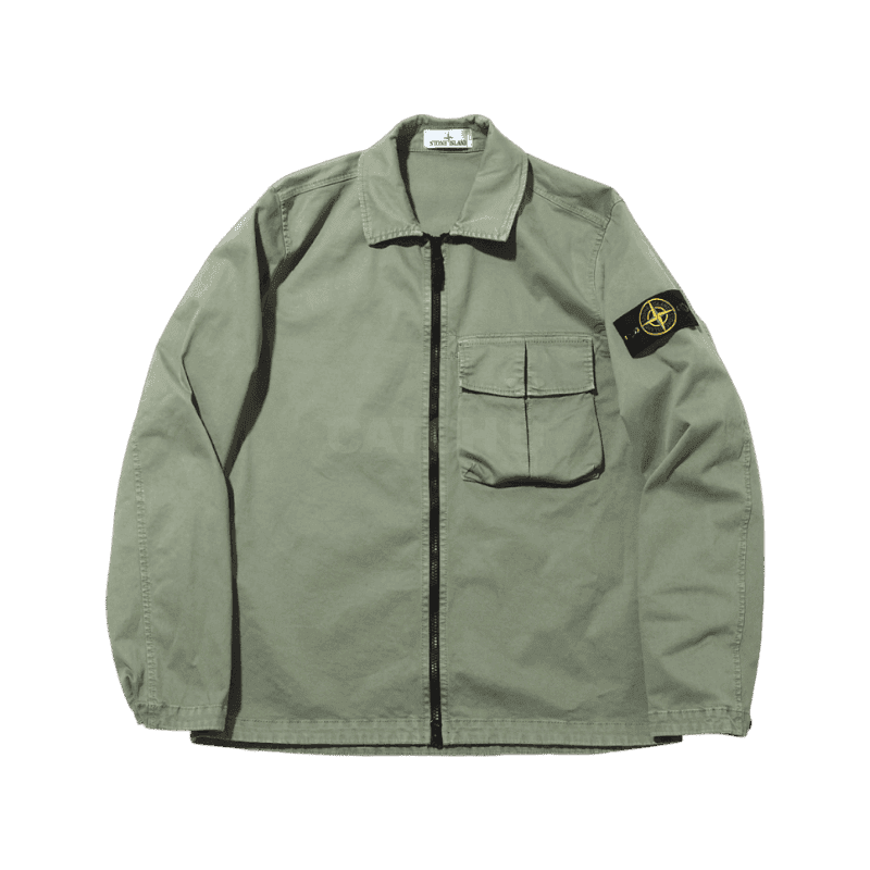 스톤아일랜드 (781510304 V0155)(올드 이펙트 오가닉 코튼 배지 오버셔츠) 90 [직매입 정품]