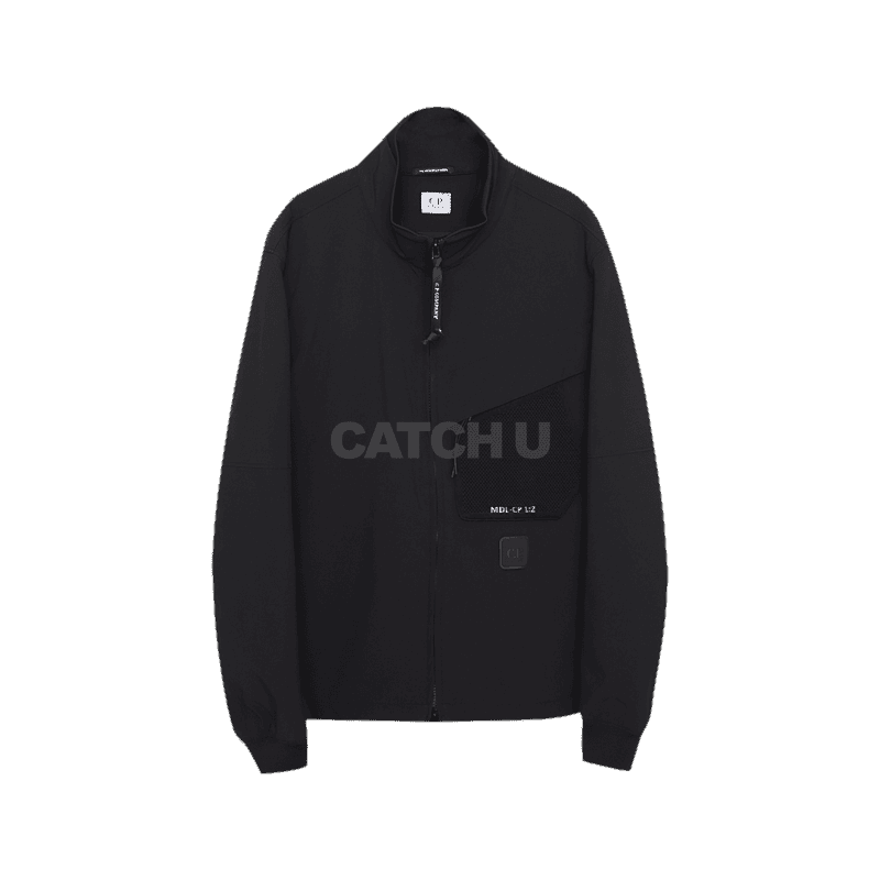CP컴퍼니 로고 패치 C.P. Shell-R 스탠드칼라 자켓 (12CMOW065A 005968A 999) 95 [직매입 정품]