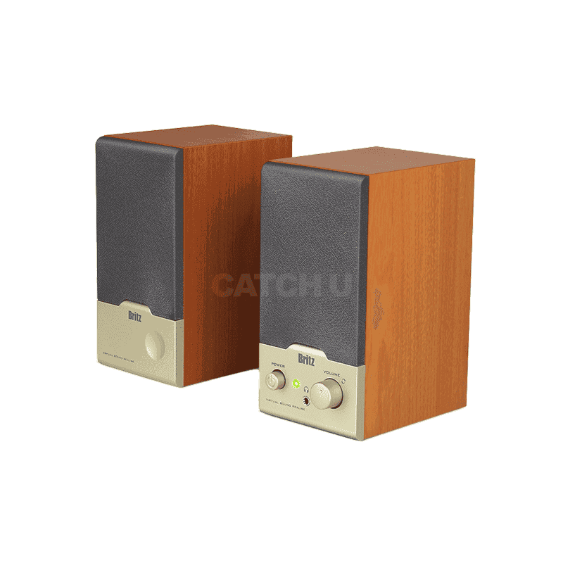 [캐치딜 전용] 브리츠 2채널 스피커 BR-1000A CUVE 엔틱 Y2K 우드스피커