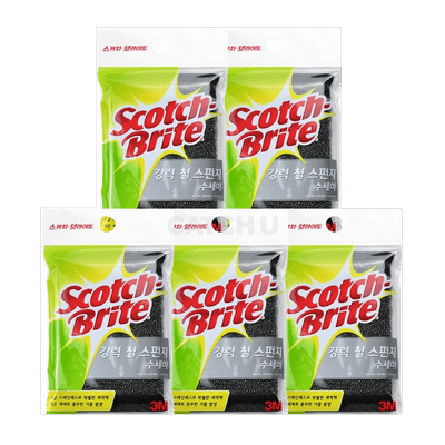 3M 강력 철 스펀지 수세미 1입 x 5개