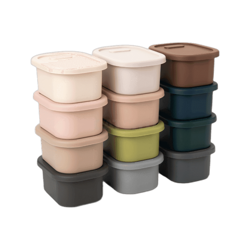 디아르 국내산 플래티넘 실리콘 전자레인지 냉동 밥 보관 용기 밀폐 소분 용기 200ml