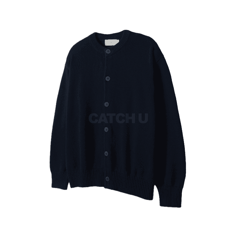 COSTUME O CLOCK 소프트 베이직 라운드 가디건 COOSCD020BLACK