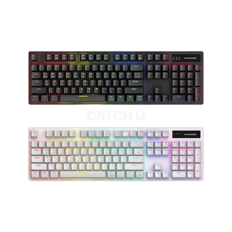 앱코 K560 교체축 기계식 무빙 LED 게이밍 키보드 블랙 청축