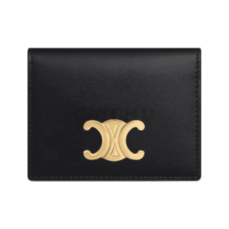 셀린느 바이폴드 카드 지갑 샤이니 카프스킨 블랙 10P353DPV.38NO