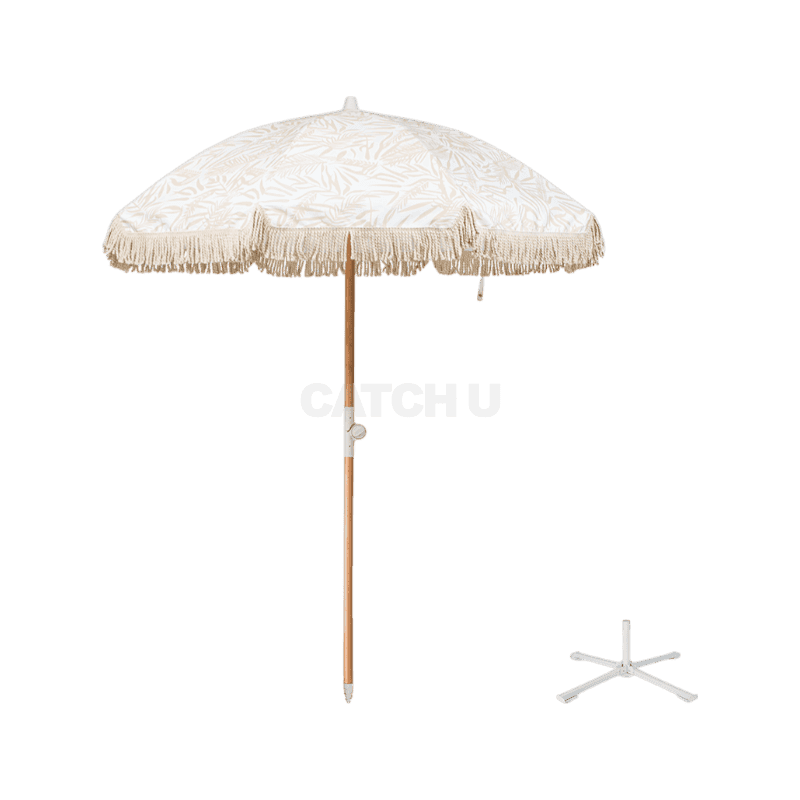 아이두젠 파라솔레 파라솔 대형 휴대용 비치 감성 캠핑 그늘막 면혼방 TC 원단 보타닉 베이지