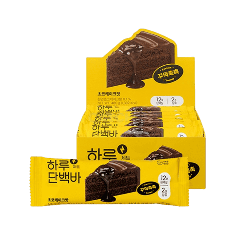 프로틴방앗간 하루단백바 제트 초코케이크맛, 40g, 12개