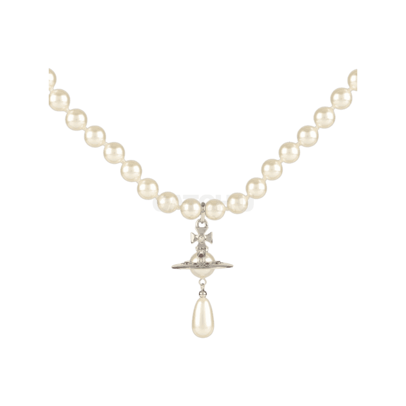 비비안웨스트우드 원 로우 펄 드롭 초커 목걸이 VOTCJW0005